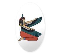 CafePress Egyptian Goddess Maat Oval Bumper Sticker, Euro Oval Car Decal