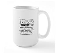 CafePress Engineer Funny Definition Mugs 15 oz (444 ml) Ceramic Coffee Mug