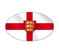 CafePress England Three Lions Flag Oval Bumper Sticker, Euro Oval Car Decal