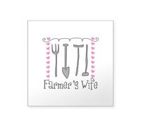 CafePress Farmer's Wife Sticker Square Bumper Sticker Car Decal
