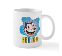 CafePress Felix Blue Swirl Laughing Mug 11 oz (325 ml) Ceramic Coffee Mug