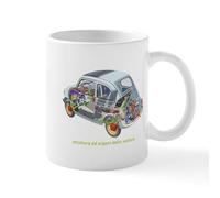 CafePress Fiat 500 See Thru Mugs 11 oz (325 ml) Ceramic Coffee Mug