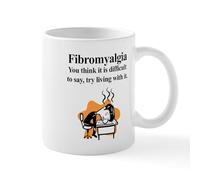 CafePress Fibromyalgia Tired Man Mug 11 oz (325 ml) Ceramic Coffee Mug