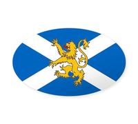 CafePress Flag Of Scotland Lion Rampant Sticker Oval Bumper Sticker, Euro Oval Car Decal