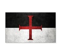 CafePress Flag Of The Knights Templar Sticker Rectangle Bumper Sticker Car Decal
