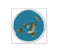 CafePress Flat Earth Sticker Square Bumper Sticker Car Decal