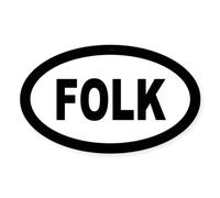 CafePress Folk Oval Sticker Oval Bumper Sticker, Euro Oval Car Decal