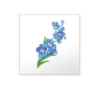 CafePress Forget Me Not Flower Watercolor Painting Sticker Square Bumper Sticker Car Decal