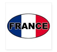 CafePress French Flag Oval Sticker Square Bumper Sticker Car Decal