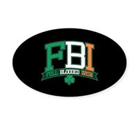 CafePress Full Blooded Irish Oval Bumper Sticker, Euro Oval Car Decal