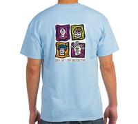 CafePress Funky Day of The Dead/Sugar Skull Designs Dia Men's Traditional Fit Light Casual Tshirt