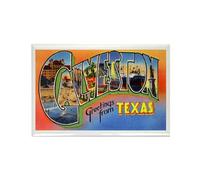 CafePress Galveston Texas Greetings Rectangle Magnet, 2"x3" Refrigerator Magnet