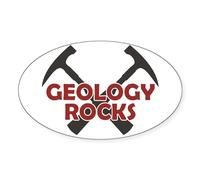 CafePress Geology Rocks Oval Bumper Sticker, Euro Oval Car Decal