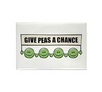 CafePress Give Peas A Chance Rectangle Magnet, 2"x3" Refrigerator Magnet