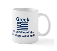 CafePress Good Looking Greek Mug 11 oz (325 ml) Ceramic Coffee Mug