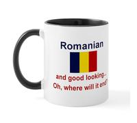 CafePress Good Looking Romanian Mug 11 oz (325 ml) Ceramic Coffee Mug