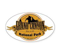 CafePress Grand Canyon 3 Sticker Oval Bumper Sticker, Euro Oval Car Decal