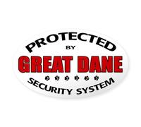 CafePress Great Dane Security Oval Bumper Sticker, Euro Oval Car Decal