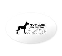 CafePress Great Dane Sticker Oval Bumper Sticker, Euro Oval Car Decal