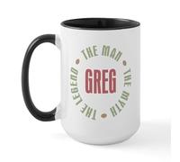CafePress Greg Man Myth Legend Large Mug 15 oz (444 ml) Ceramic Coffee Mug