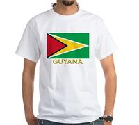 CafePress Guyana Flag Stuff White T Shirt Men's Traditional Fit White Casual Tshirt