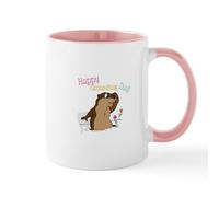 CafePress Happy Groundhog Day Mugs 11 oz (325 ml) Ceramic Coffee Mug