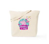 CafePress Hello I'm Peppa Pig Natural Canvas Tote Bag, Reusable Shopping Bag