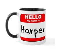 CafePress Hello My Name is Harper Mug 11 oz (325 ml) Ceramic Coffee Mug