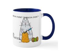 CafePress Hooked On Crochet II Mug 11 oz (325 ml) Ceramic Coffee Mug