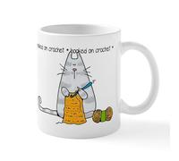 CafePress Hooked On Crochet II Mug 11 oz (325 ml) Ceramic Coffee Mug