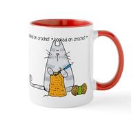 CafePress Hooked On Crochet II Mug 11 oz (325 ml) Ceramic Coffee Mug