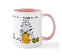 CafePress Hooked On Crochet II Mug 11 oz (325 ml) Ceramic Coffee Mug