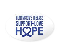 CafePress Huntington's Disease Support Ribbon Sticker Oval Bumper Sticker, Euro Oval Car Decal