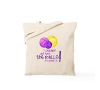 CafePress I Crochet... Tote Bag Natural Canvas Tote Bag, Reusable Shopping Bag