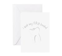 CafePress I Got My First Tooth! Greeting Cards Greeting Card, Note Card, Birthday Card, Blank Inside Matte Matte