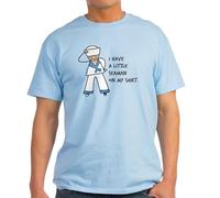 CafePress I Have A Little Seaman On My Shirt T Shirt Men's Traditional Fit Light Casual Tshirt