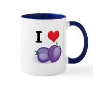 CafePress I Heart (Love) Plums Mug 11 oz (325 ml) Ceramic Coffee Mug