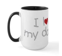 CafePress I Love My Daddy Large Mug 15 oz (444 ml) Ceramic Coffee Mug
