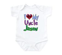 CafePress - I Love My Uncle Jason Infant Bodysuit - Cute Infant Bodysuit Baby Romper Cloud White