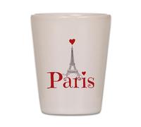 CafePress I Love Paris Unique and Funny Shot Glass