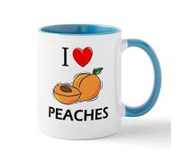 CafePress I Love Peaches Mug 11 oz (325 ml) Ceramic Coffee Mug