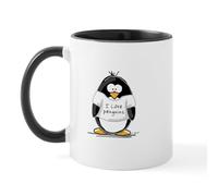 CafePress I Love Penguins Penguin Mug 11 oz (325 ml) Ceramic Coffee Mug