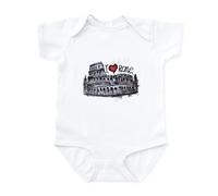 CafePress - I Love Rome Body Suit - Cute Infant Bodysuit Baby Romper Cloud White