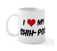 CafePress I Love: Shih Poo Mug 11 oz (325 ml) Ceramic Coffee Mug