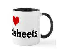 CafePress I Love Spreadsheets Mug 11 oz (325 ml) Ceramic Coffee Mug