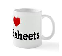 CafePress I Love Spreadsheets Mug 11 oz (325 ml) Ceramic Coffee Mug