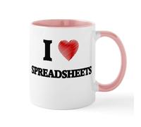 CafePress I Love Spreadsheets Mugs 11 oz (325 ml) Ceramic Coffee Mug
