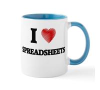 CafePress I Love Spreadsheets Mugs 11 oz (325 ml) Ceramic Coffee Mug