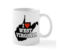CafePress I Love West Virginia Mug 11 oz (325 ml) Ceramic Coffee Mug