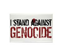 CafePress I Stand Against Genocide Rectangle Magnet, 2"x3" Refrigerator Magnet